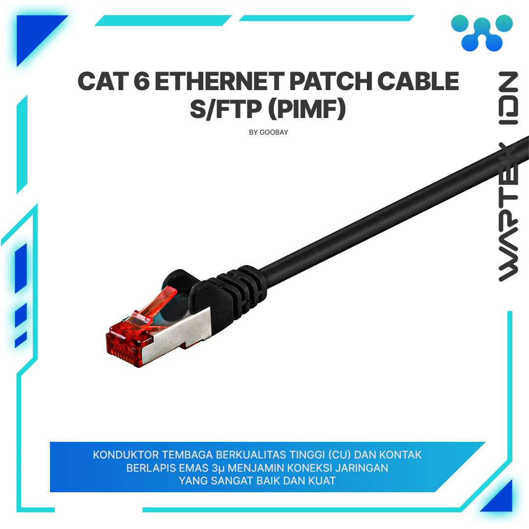 CAT 6 Ethernet Patch Cable S/FTP (PiMF) 1m By Goobay